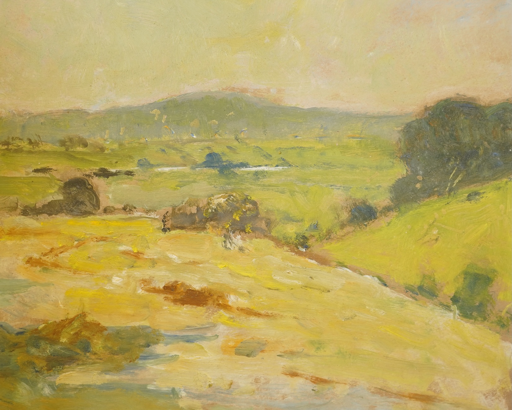 Arthur Spooner (1873-1962), Landscape, unsigned, oil on board, 29 x 35cm, Provenance - Artists summer studio, East coast.